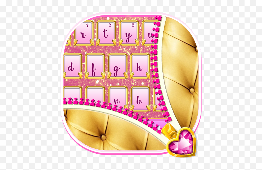 Pink Gold Zipper Keyboard - Izinhlelo Zokusebenza Kugoogle Play Girly Emoji,Kanye Emoji Keyboard