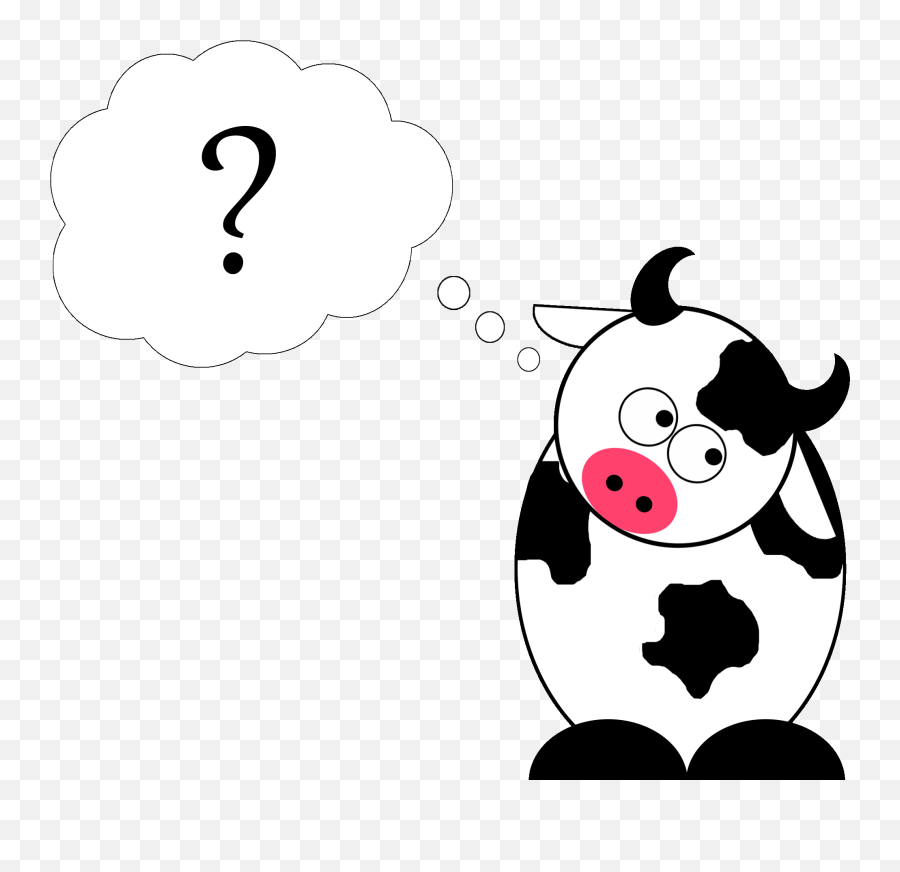 Download Hd Confused - Cow Image May Contain Text Emoji,Confused Emoji Transparent Background
