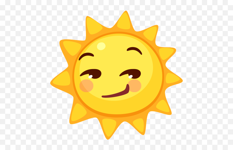 Sun Emoji Stickers For Whatsapp And Signal Makeprivacystick,Smiley Sun Emoji