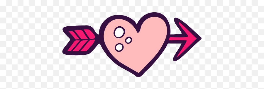 Arrow Cupid Heart Love Romance - Girly Emoji,Pink Heart With Blue Arrow Emoji