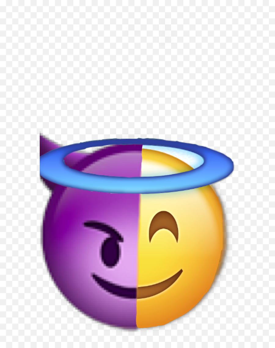 Emojiface Angel Plus Devil Sticker - Happy Emoji,Plus Emoji