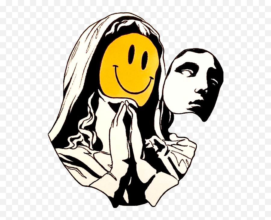 Smiley Mother Religiousart Sticker - Happy Emoji,Mother To Be Emoticon