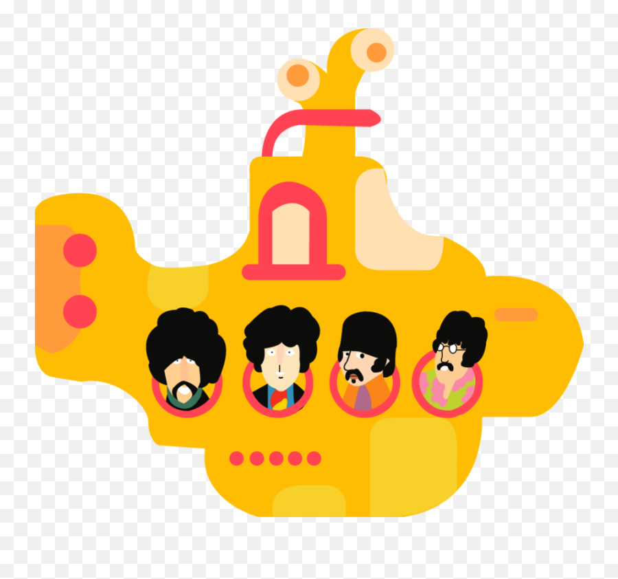Music - Yellow Submarine The Beatles Vector Emoji,Beatles Emojis