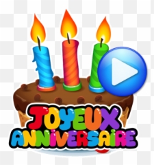 Animé Joyeux Anniversaire Wastickerapps - Bolo De Aniversário Png Emoji,Carte Emoticon Pour Anniversaire