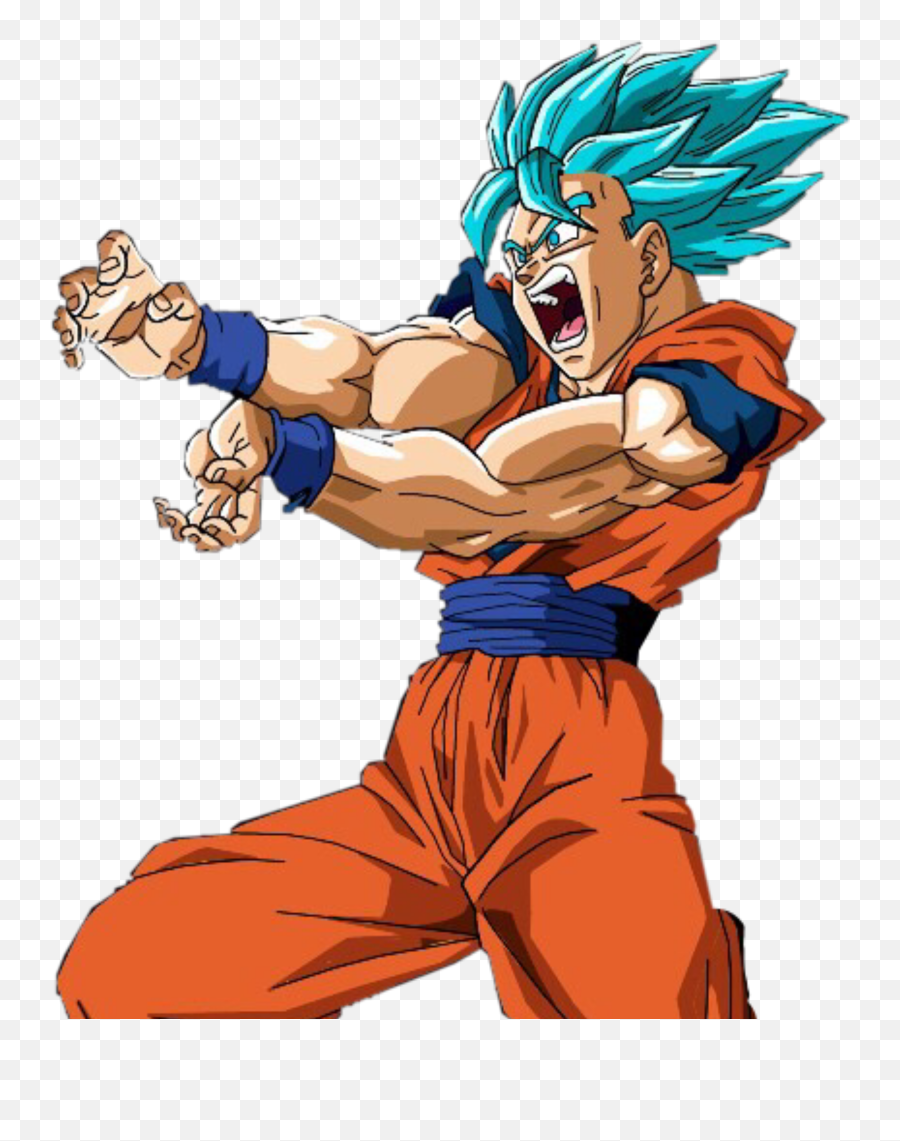 The Most Edited Goku Picsart - Son Goku Kamehameha Png Emoji,Angry Emoticon Goku