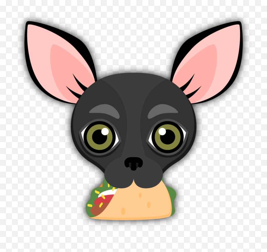 Black Chihuahua Emoji Stickers For Imessage Are You A - Chihuahua Emoji,Eating Emoji