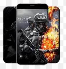 Dark Flame War Skull Gun Theme U2013 Apps I Google Play - Iphone Battlefield Wallpaper 4k Emoji,Picture Of Gun And Star Emoji