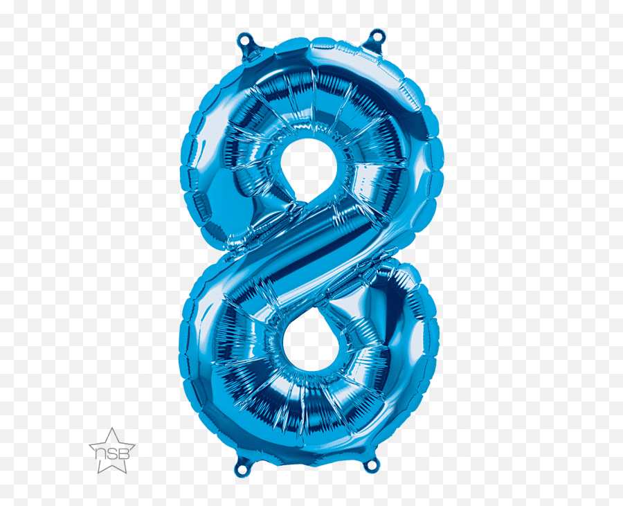 16 Number Age 88th Birthday - Eight Blue Shape Foil Ombre Number Balloon Emoji,Emerald Symbol Emoji