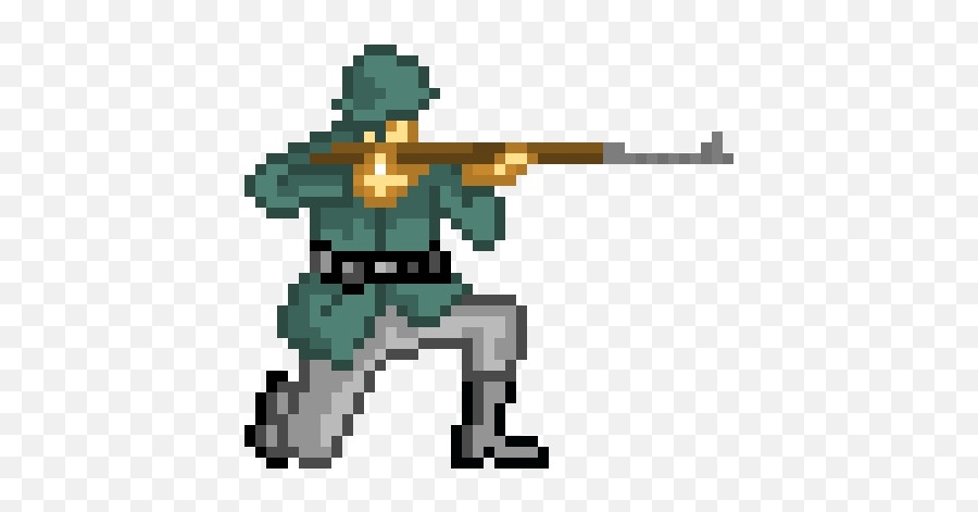 Pixel Art Gallery - Pixel Art German Ww2 Emoji,Rifle In Emojis