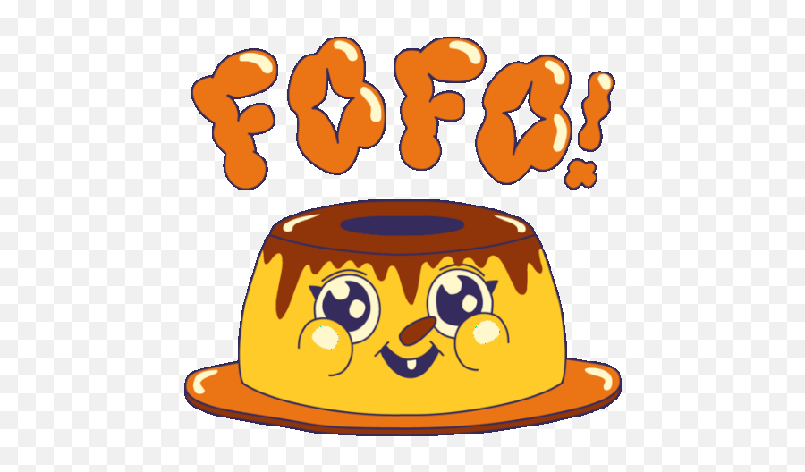 Fluffy Cake Says Cute In Portuguese Sticker - Fullof Emotion Happy Emoji,Glass Case Of Emotion Gifg