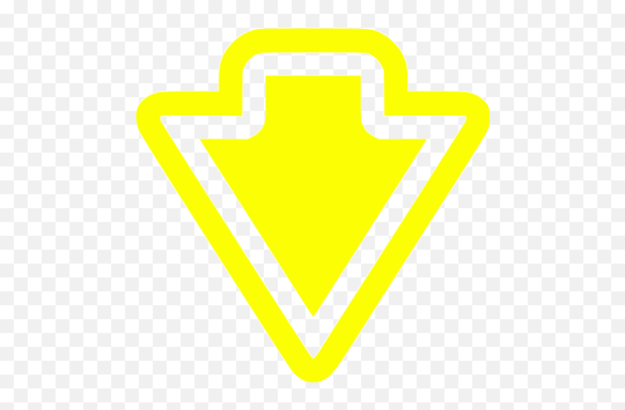 Yellow Arrow Down Icon - Free Yellow Arrow Icons Yellow Arrows Down Png Emoji,Rhombus Emoticon