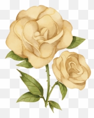 Camiseta Con Flor Rosa Dorada - Golden Rose Emoji,Camisa Con Emojis