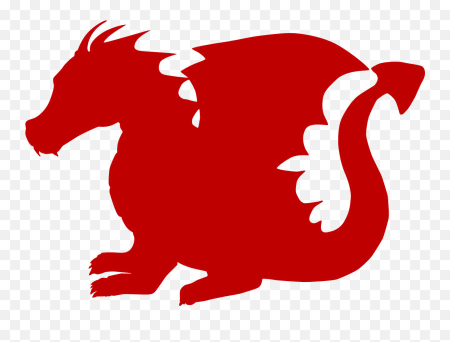 Dragon Clipart Red Dragon - Cute Dragon Silhouette Png Cute Dragon Silhouette Emoji,Red Dragon Emoji