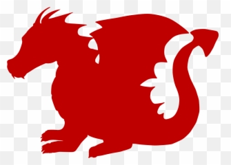 Dragon Clipart Red Dragon - Cute Dragon Silhouette Png Cute Dragon Silhouette Emoji,Red Dragon Emoji