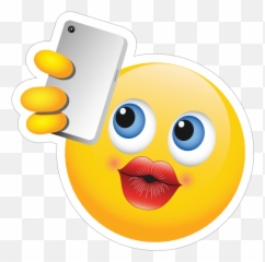 Cute Selfie Female Emoji Sticker - Selfie Emoji,Cute Emoji