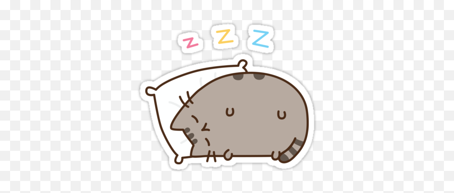 Pusheen Sleep By Reun Pusheen Stickers Tumblr Stickers - Pusheen Cat Sleep Png Emoji,Bongo Cat Emoji
