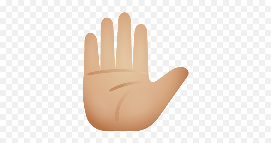 Raised Hand Medium Light Skin Tone Icon - Sign Language Emoji,Hands Up Emoji