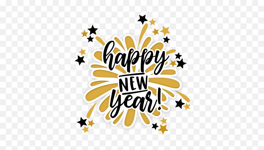 Happy New Year Title Scrapbook Title Svg Cuts Scrapbook Cut Emoji,Happy New Year Sms 2019 Emoji