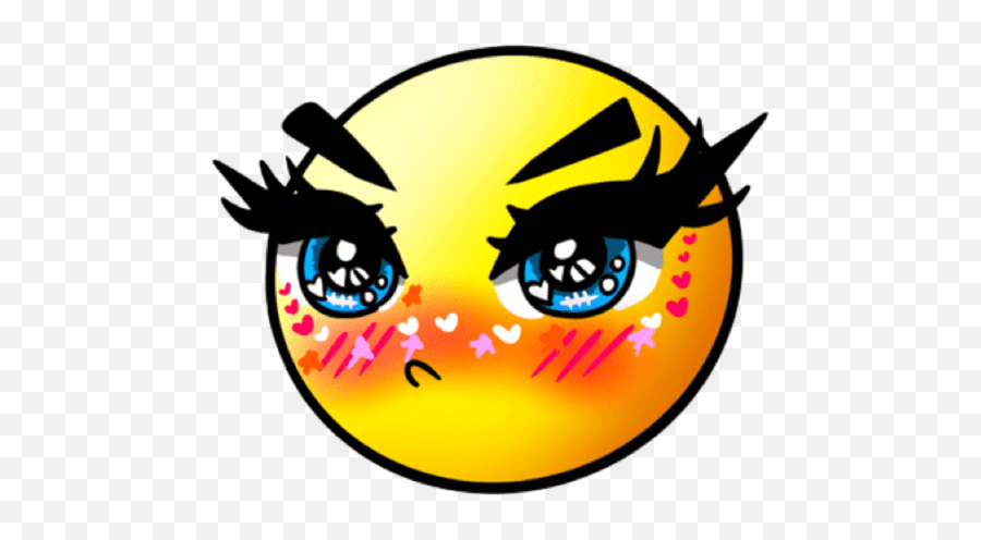 Kittynerdemojis Emoji,Bashful Smiley-face Emoji
