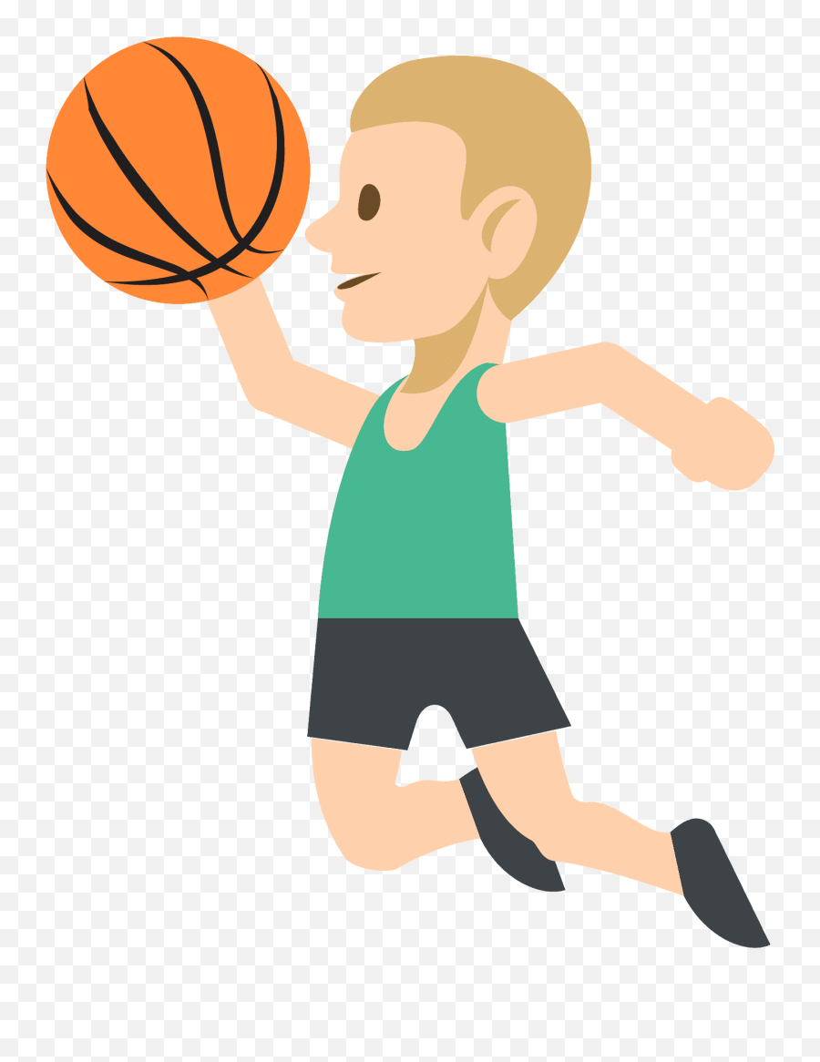 Medium Til Lys Teint Person Der Dribler Med En Bold Emoji - Emoji Basketball Png,Bold Emoji
