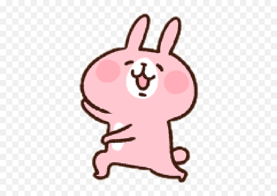 Kanahei Bunny Tada Happy Rabbit Sticker By G - Happy Emoji,Ta Da Emoji