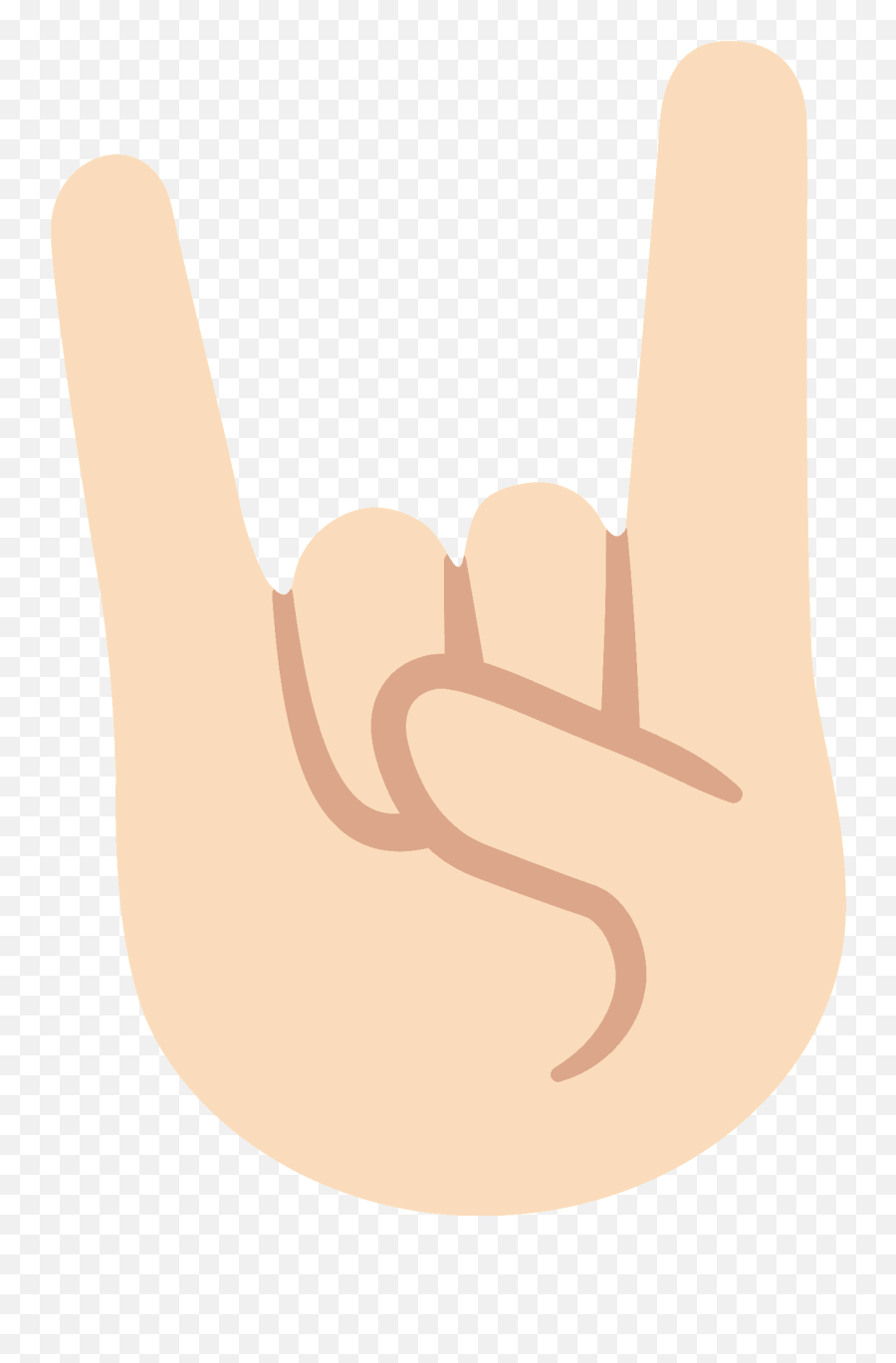 Light Skin Tone Emoji - Mano De Rock Emoji,Rock N Roll Emoji