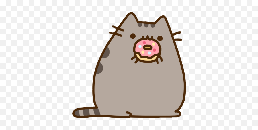 Pusheen Eating Donut Transparent Png - Pusheen Cat Sticker Emoji,Pusheen The Cat Emoji