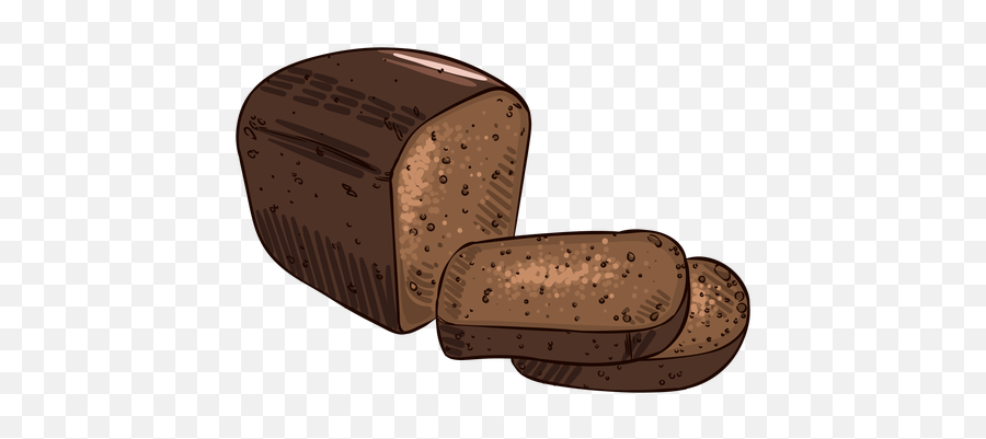 German Traditional Black Bread - German Bread Illustration Emoji,Bread Loaf Emoji