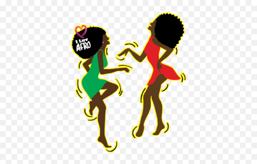 Iluvafro - For Running Emoji,Salsa Dance Emoji