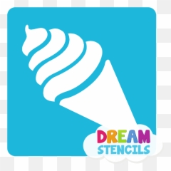 Ice Cream Glitter Tattoo Stencil - Vertical Emoji,Ice Cream Sun Emoji