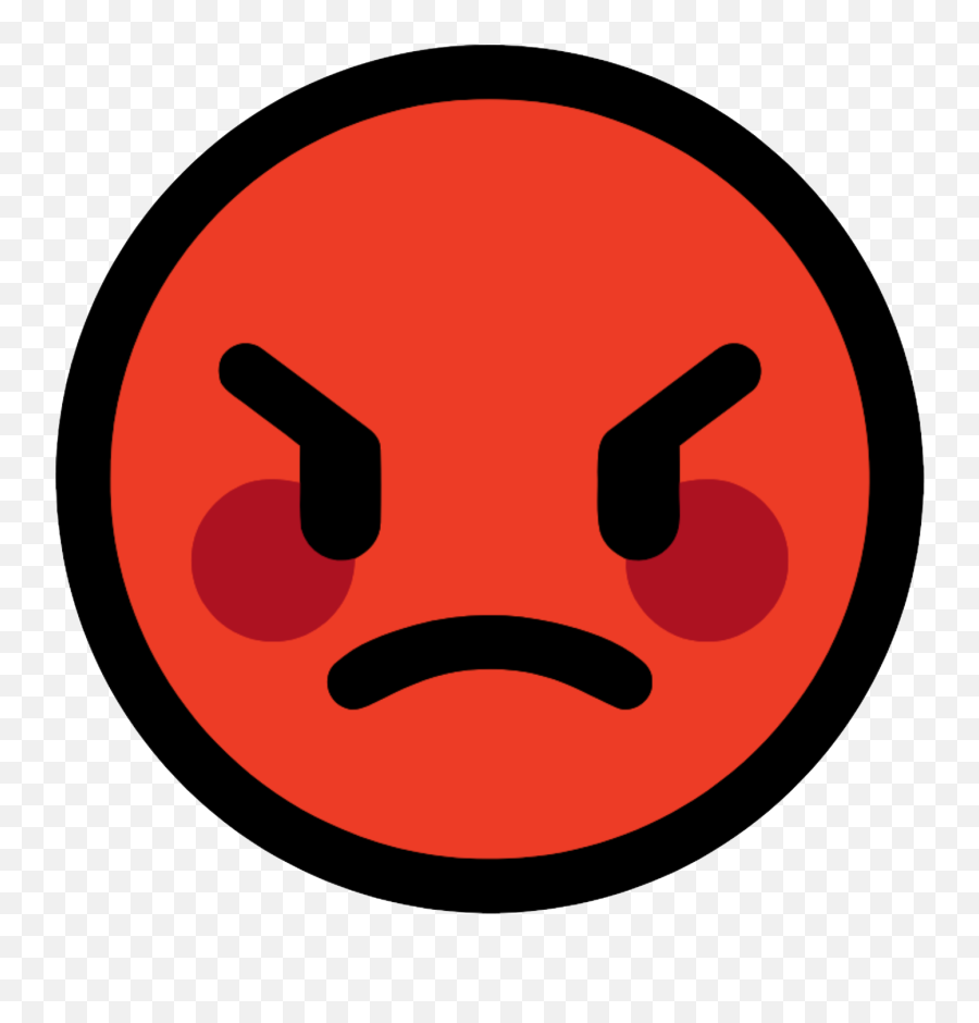 Emoji Image Resource Download - Windows Pouting Face Angry,Pout Emoji