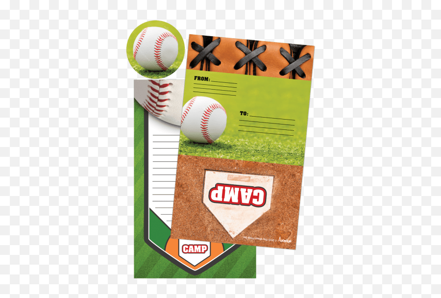 Baseball Foldover Cards - For Baseball Emoji,Baseball Emoji With Face