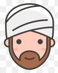 Download Person Wearing Turban Emoji - Turbante Emoji,Silhouette Of A Person Emoji Png