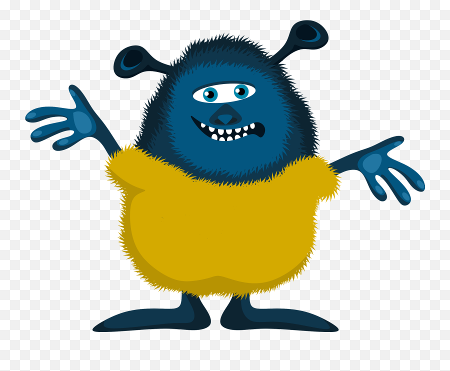 Yellow And Blue Monster Clipart - Hokey Pokey Worksheet Emoji,Alien 69 Emoji