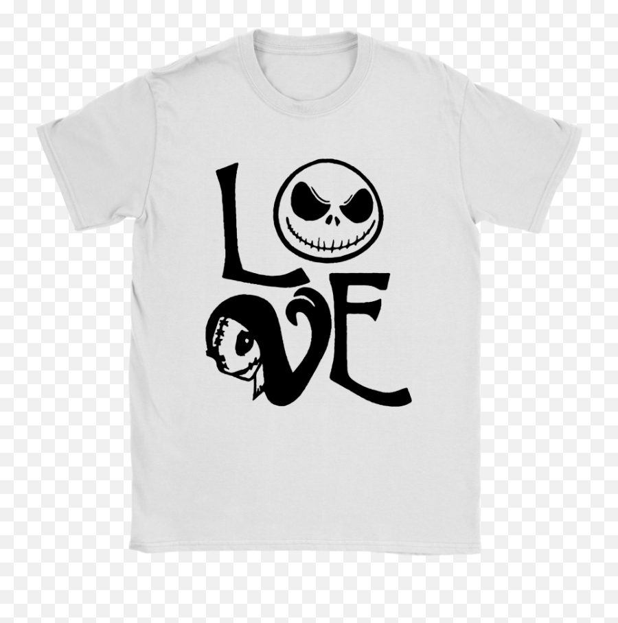 Jack Skellington And Sally Love The - Short Sleeve Emoji,Jack Skellington Emoticon