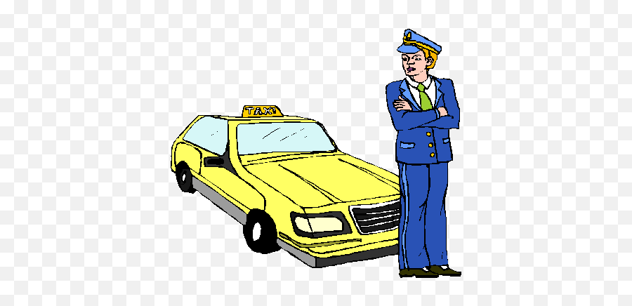 Taxi Driver Graphics And Animated Gifs - Front Clipart Emoji,Animated Emoticons Driving Car