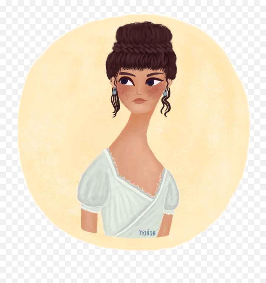 Elizabeth Bennet Designs Themes Templates And Downloadable - Illustration Pride And Prejudice Characters Emoji,Female Emoji Faces With Hair In A Bun