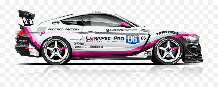 Ceramic Pro Usa And Jimglo Trailers To Join In 2019 Racing - Pink And Black Ceramic Pro Race Car Design Emoji,Work Emotion S550 Mustang