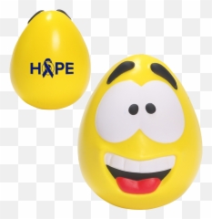 Psa - Egg Shaped Stress Ball With Face Emoji,Egghead Emoticon
