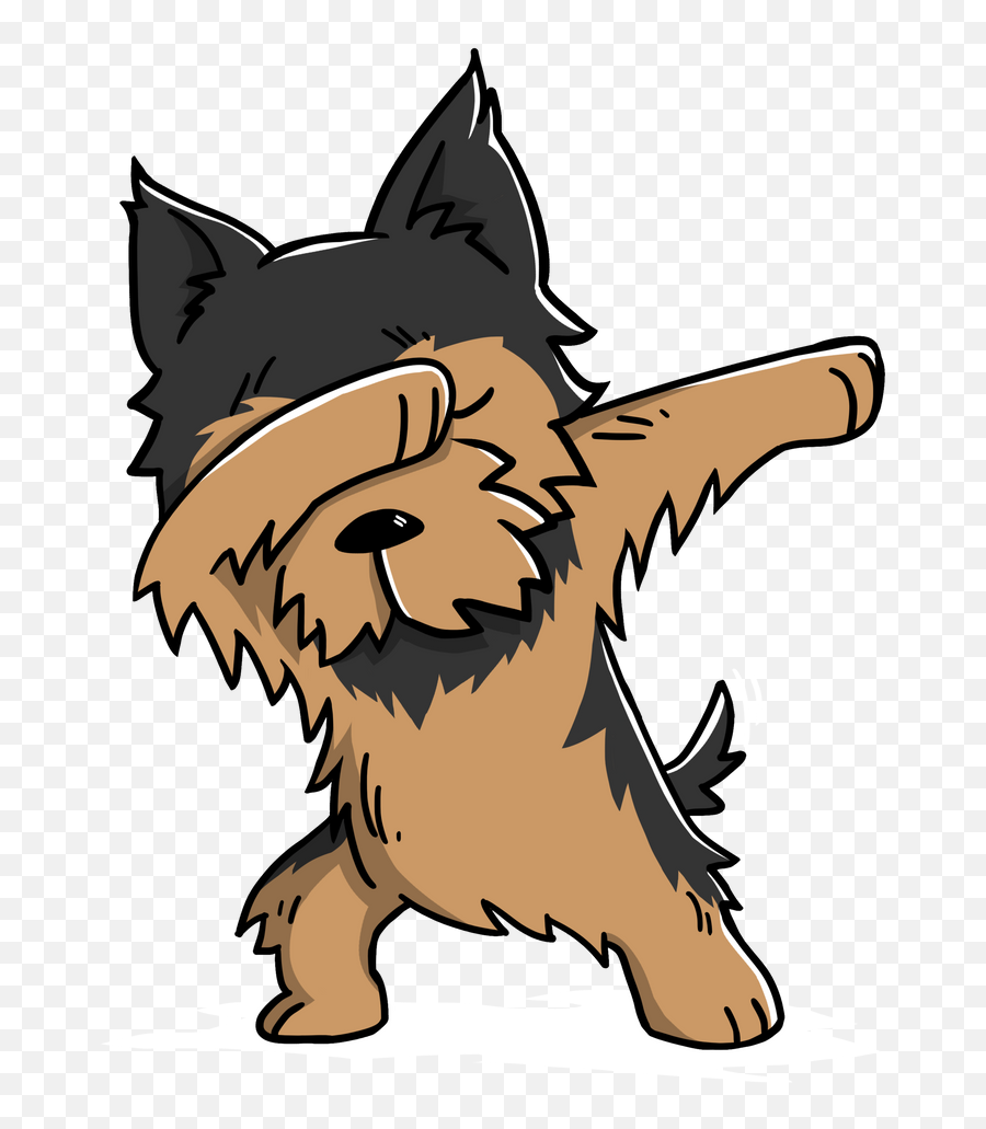 Funny Yorkshire Terrier Dabbing Sticker - Dabbing Yorkie Emoji,Yorkie Emoji