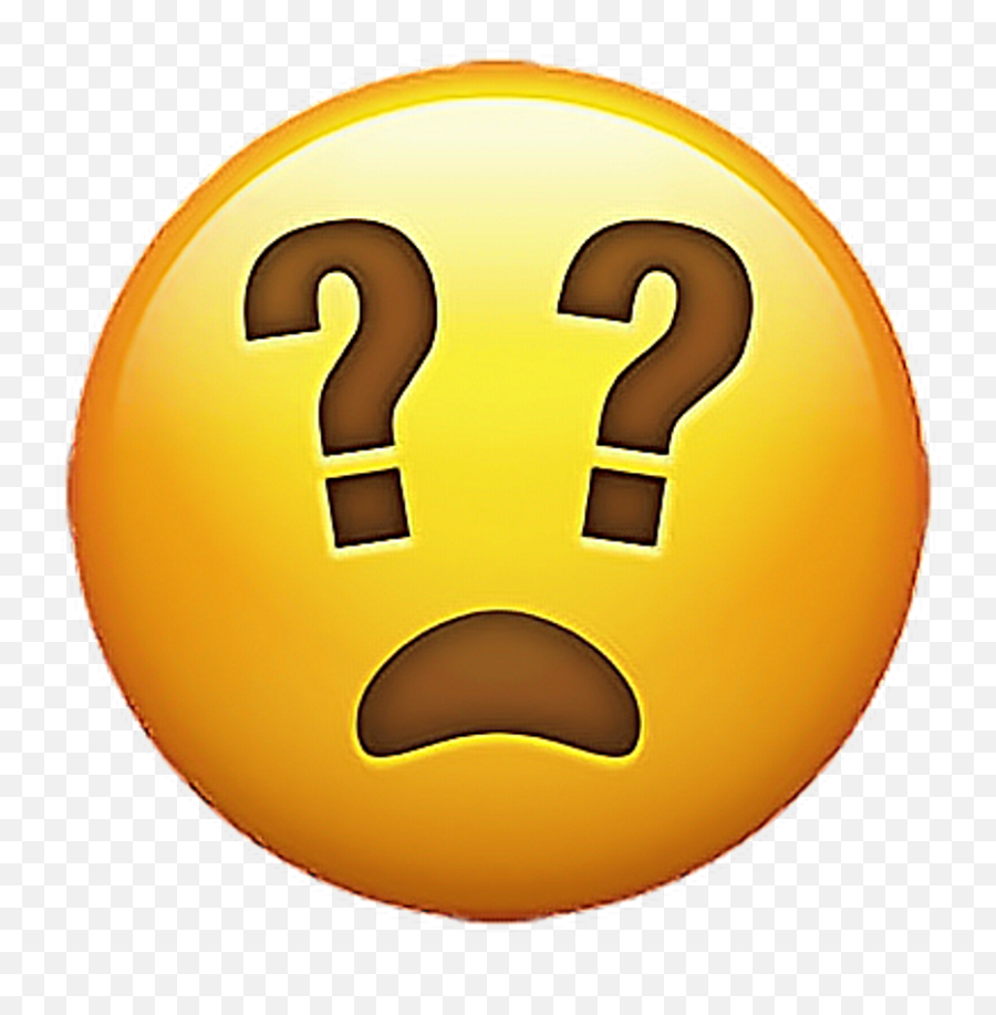 Emoji Emojisticker Sticker Stickers Confused Smiley - Lost Question Mark Confused Face Emoji,Confused Emoji No Background