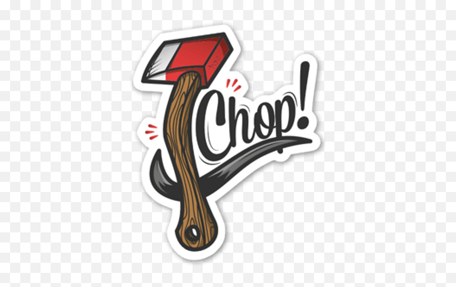 Chop Sticker - Sticker Mania Language Emoji,Finger Horns Emoticon