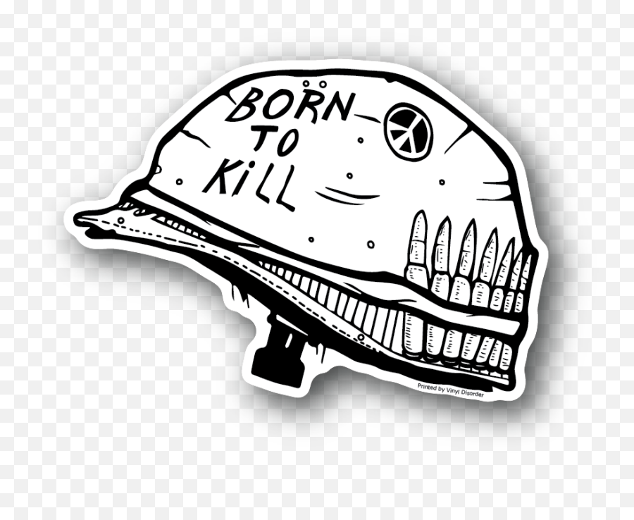 Born To Kill Soldier Helmet Sticker - Hard Emoji,Emojis Cornhole Board