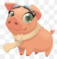 Farm Heroes Saga Amelia The Pig Transparent Png - Stickpng Farm Hero Saga Animales Emoji,Whatsapp Pig Emoticon