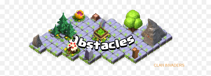 Obstacles U2013 Clan Invaders - Coc Trees Emoji,Clash Royale Emoticons Meaning