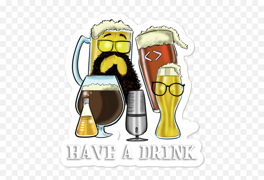 Had Logo White Kiss Cut Sticker Have A Drink - Sticker Emoji,Emojis Drinking Beer