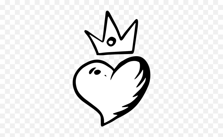 Vector Transparente Png Y Svg De Corazón Con Silueta De Corona Emoji,Simbolo Emotion Coroa