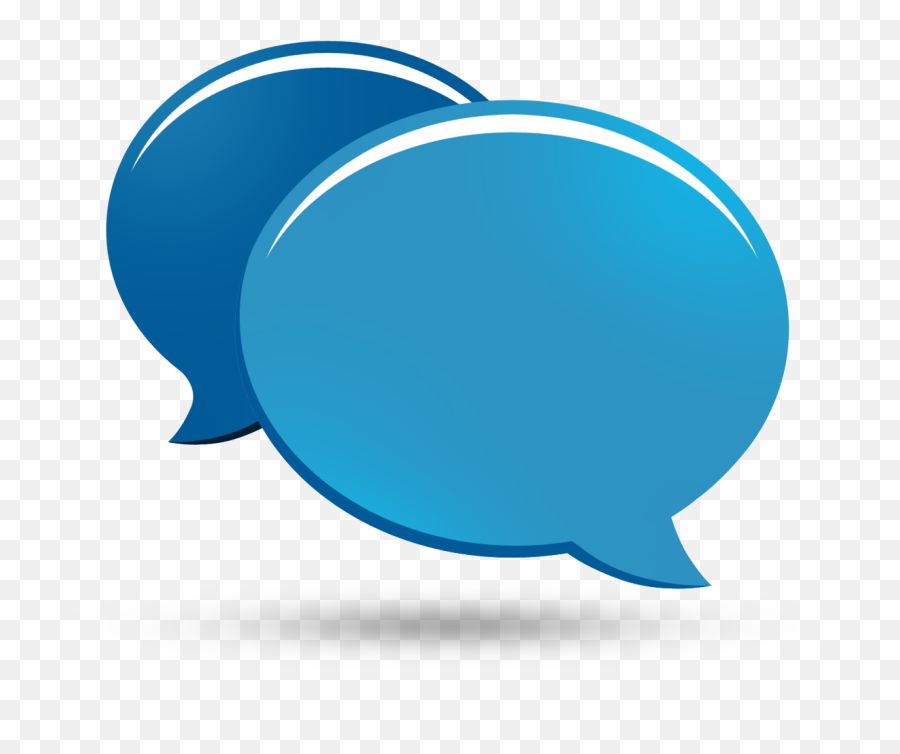 Thought Bubble Transparent Png - Transparent Blue Chat Icon Emoji,Thinking Bubble Emoji