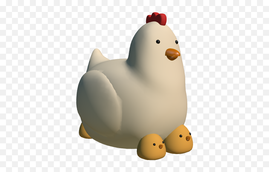 P3din - Hen And Chicks 3d Printable Emoji,Hen Emoji