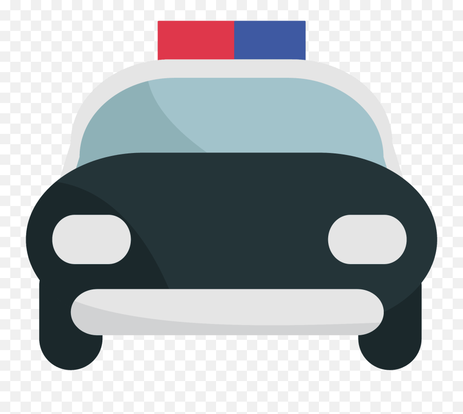 Oncoming Police Car Emoji Clipart - Automotive Decal,Police Car Emoji
